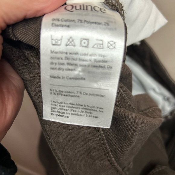 Quince Women Bella Stretch Wide Leg Jeans Coffee Bean Brown 28 - Picture 7 of 8